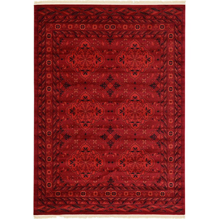 World Menagerie Woodbranch Oriental Red Area Rug Wayfair